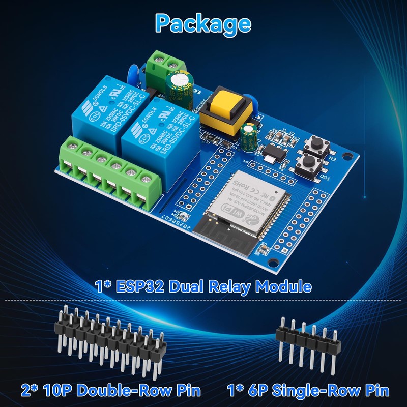 ESP32 Relay Board 2 Channel 5V Relay Module with WiFi