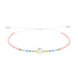 KELITCH Friendship Crystal Bracelets Colorful Miyuki Beaded Bracelets Charm Bracelets For Women