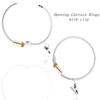 Lsgoodcare 20Pcs Openable Curtain Clips with Rings White 3Inch, Strong