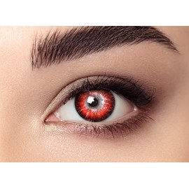 Colored Contact Case Storage Set for Costume, Aseries Red