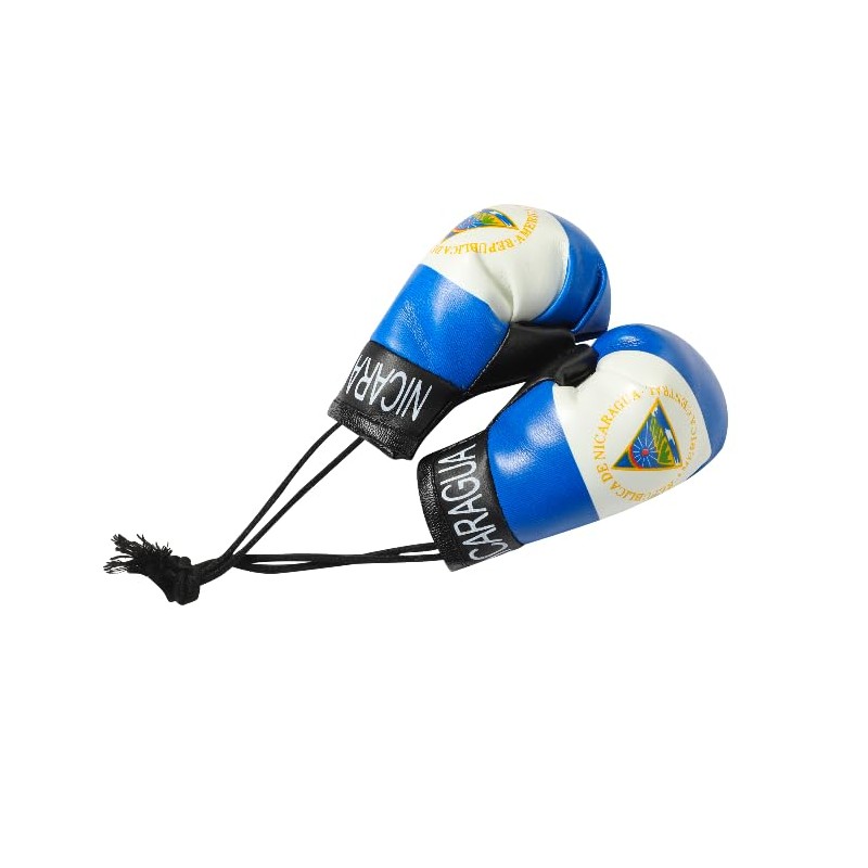 Nicaragua Flag Boxing Gloves – Hanging Rearview Mirror Car Accessories