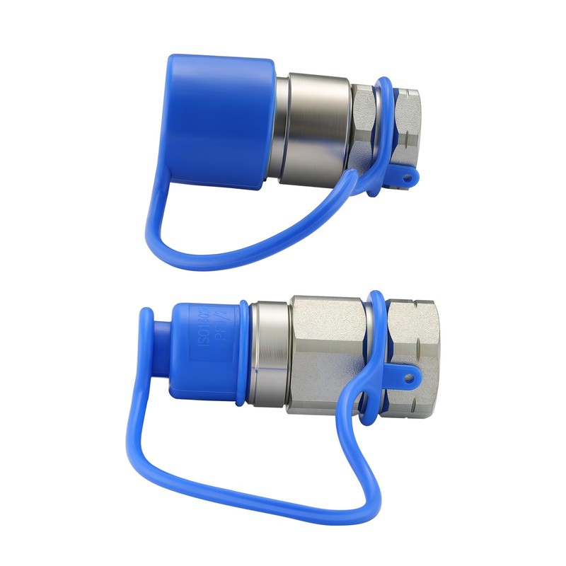 MEASUREMAN Blue Dust Caps Plugs for 1/2" Flat Face Hydraulic