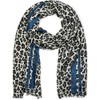 styleBREAKER 01017082 Women's Scarf with Leo Pattern, Coloured Stripes and