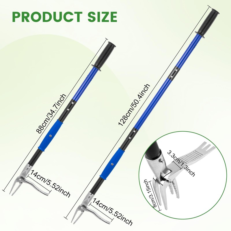YOWPSY Stainless Steel Claw Stand Up Weed Puller Tool, Gardening