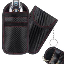 2 PCS Faraday Pouch for Car Keys, Car Key Signal Blocking Case, RFID Key Pouch Keyless Car Blocker, Anti-Theft Remote Entry Key Less Fobs Protection
