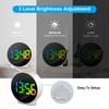 Small Digital Alarm Clock, Electronic LED Clock with Adjustable Brightness,