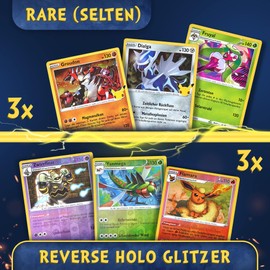 Pokemon Cards German 50 Different 3 Rare 3 Holo 1 Random Pikachu, Glumanda, Dedenne or Eeve Trading Cards Original Pokemon Cards Current Sets 100 Heartforcards® Card Guard Card Sleeves