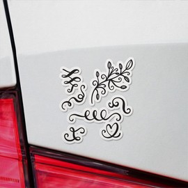 Decal Stickers of Ornamental Elements Premium Indoor (No Waterproof) Vinyl Decal Stickers for Laptop Phone Accessory Helmet Car Window Mug Tuber Cup Door Wall Decoration - USCVER30c6871BL0124