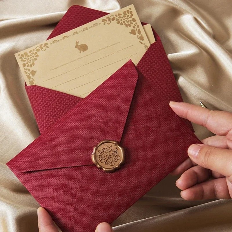 NOELAMOUR Western 2 Envelopes, Stylish 50 Sheets with Sealing Seal,