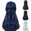Men's Durag Bandana Sports Scarf Head Rap Tie Back Band
