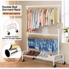 MISSLO Heavy Duty Clothing Racks for Hanging Clothes Rack Double
