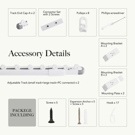 NICETOWN Blackout Valances with Adjustable Track for Small Windows, Cabinet Curtain Tiers for Kitchen with Rod Pocket, Short Window Covering for French Door, 1 Panel, 50 x 28 inch Length, Black