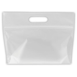HEADS MMT-ZW2 Handbags W9.8 x D2.4 x H7.5 inches (W250 x D60 x H190 mm), Translucent, 50 Sheets, Plain Matte Zipper Bag-W2