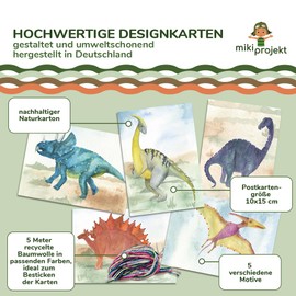 mikiprojekt® Prickelbilder ab 4 Jahren with Yarn for Use as Sewing Cards I Sustainable Pricking & Embroidery Pictures for Children I Embroidery Cards for Children in Various Designs I Embroidery