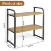UPRIMEASY Desktop Shelf Organizer, 2 Tier Office Supplies Storage Rack,