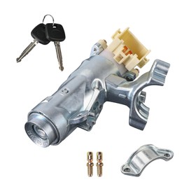 WMPHE Ignition Switch Steering Lock Cylinder with 2 Keys Bracket Replacement for 45020-38-1 45020-12-11 450201211 Compatible with Toyota Corolla 1998-2002 Rav4 1998-2000 Ignition Lock Cylinder