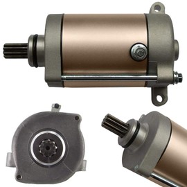 GLENPARTS Starter Motor Replacement for Yamaha ATV Grizzly 660 450 400 1998-2008, for STOCKERS Starters YA-107, PIC 191-378 191-378A, RCP ST-18759, for REMY Small Motor RS41234
