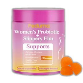 【Gold Upgrade Enhanced】ProbioticWomen , Pineapple Gummies , All in One Solution with Slippery Elm and Prebiotics , Advantageous PH Balance and Dryness, Vegan, Gluten-Free Healthcare Natural