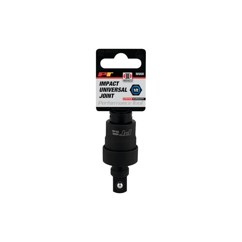 Performance Tool M968 1/2-Inch Drive Impact Universal Joint, Black