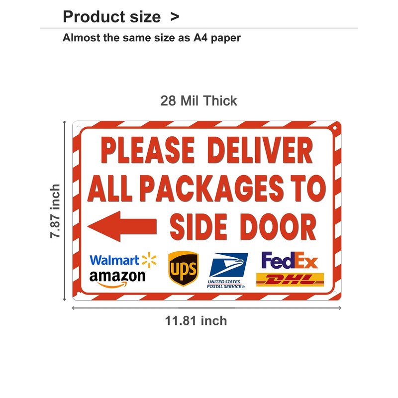 ALKB ALKB Delivery Sign for Outdoor Use 8x12 Inch Package
