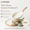 Kordisen Nonstick Ceramic Frying Pan Set, 3 Piece Ceramic Skillet