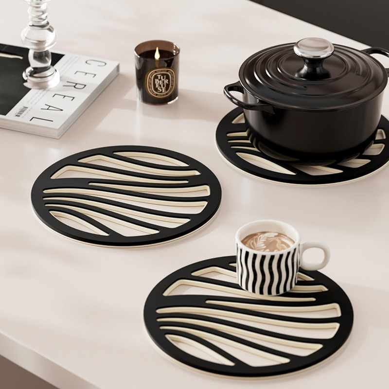 JanYoo Set of 6 Pot Coasters, Heat Resistant, Non-Slip Pot