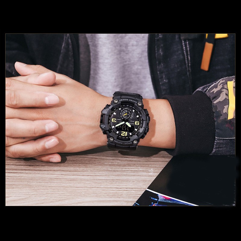 Men Digital Watch Waterproof Stopwatch Timing Date Display Alarm Clock