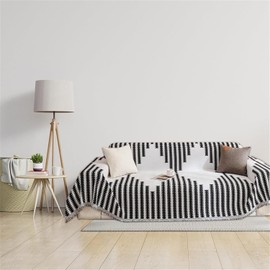 WEISPO Funda de Sofá Reversible de Chenilla, Antideslizante, Lavable A Máquina, Protector Acolchado para Sofá, Fundas De Sofa Protector Cover, Añade Estilo y Comodidad a Tu Salón (70" x 60", Negro)