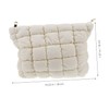Healvian Fuzzy Makeup Bag Aesthetic Cosmetic Bag Portable Makeup Storage
