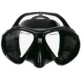 MARES Unisex Adult X-Ray Comfortable Scuba Diving Two Window Mask with Silicone Face Piece & Adjustable Strap, Black