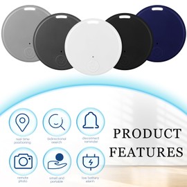 Konohan 5 Packs Portable GPS Tracking Mobile Tracking Anti Loss Smart Device Key Finder Locator GPS Finders Tracker Device for Pets Dog Cat Wallet Keychain Luggage, Alarm Reminder(Stylish)