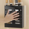 Utensil Holder Stainless Steel Wall Mount Chopstick Draining Storage Shelf