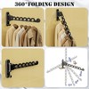 iMonse Wall Mounted Clothes Hanger Rack Folding Wall Mounted Clothes