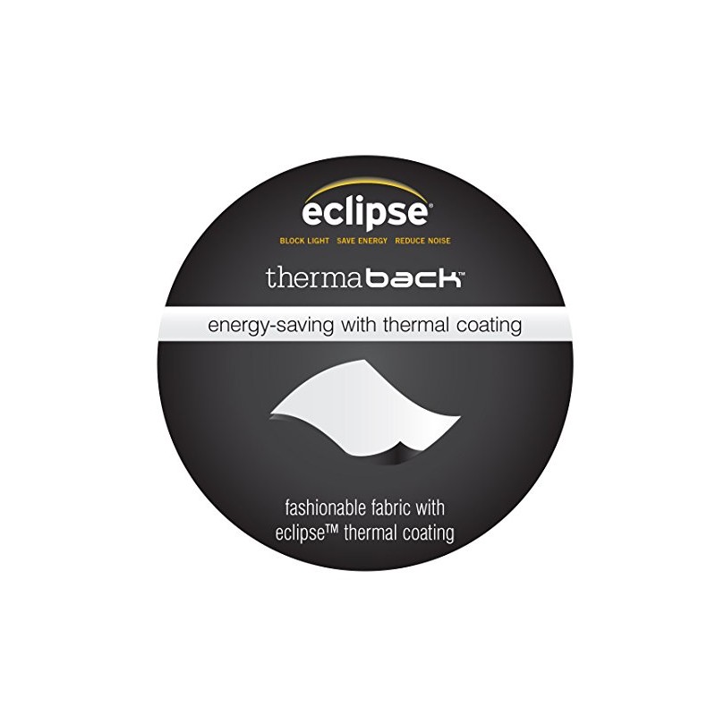 ECLIPSE Blackout Thermal Rod Pocket Window Curtain for Bedroom or