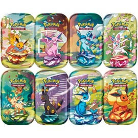 Pokemon TCG Scarlet & Violet 8.5 Prismatic Evolutions Mini Tin - 1 Random Art