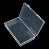 Pack of 8 Plastic Rectangle Clear Storage Containers with Hinged