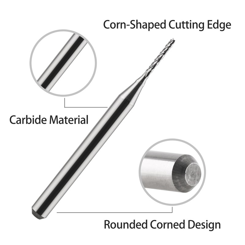 10 Pack Carbide End Milling Engraving Bits, 1/8 inch Shank