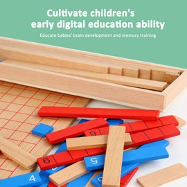 Montessori Math Toys, Wooden Addition Subtraction Counting Stick Rod Numerical Addition and Subtraction Board Mathematics Toys