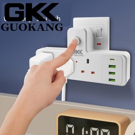 Power Strip Outlets, Switch Socket With 3/4 AC Plug Outlets And 3 USB 1 Type-c Charging Ports, 2500W/10A For Home, Office, Dorm And Gaming Room Surge Protector (Z5U (4USB))