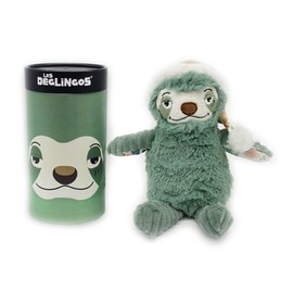 Les Deglingos Baby Comforter Chillos the Sloth Green Plush Toy Small Simply with Gift Box Ultra Soft from Birth 22 cm Green Girls and Boys 32133B