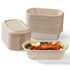 [100% Eco-Friendly] 34 oz Disposable Food Containers with Lids –