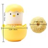 Chicken Egg Mini Dish Brush Set with Drip Tray[3 Replacement
