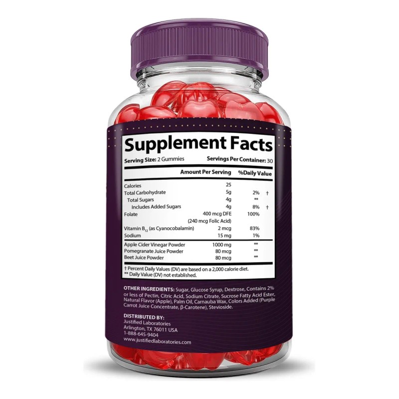 Proton Keto Acv Gomitas 1000mg Vinagre Sidra Manzana Paq 2