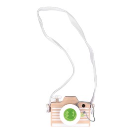 Wooden Camera Toy Educational Portable Innovative Basswood Kaleidoscope Camera for Children Toddlers Green