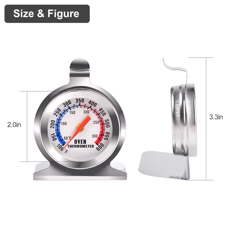 Stainless Steel Oven Thermometer for Fan Oven, Oven Temperature Gauge