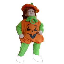 Ikumaal F69 Pumpkin carnival costume, sizes 9m-7y, for children, boys, girls, for carnival, fancy dress, also suitable as a birthday or Christmas gift, 92/98
