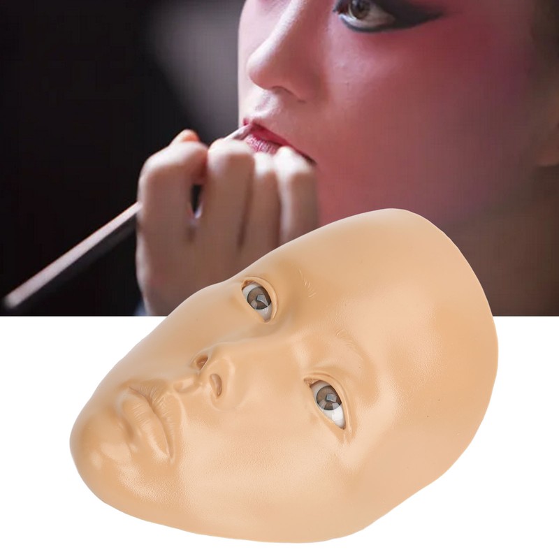 Makeup Practice Face with Plastic Stand 5D Silicone Full Face