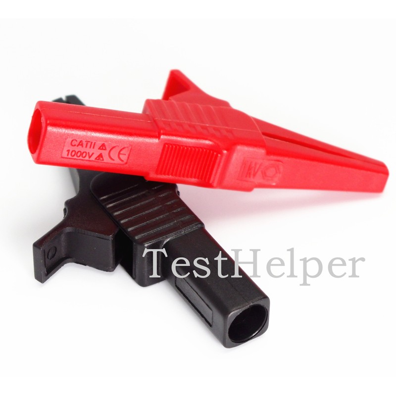 TestHelper AC262 Testing Probe Insulated Alligator Crocodile Clip Clamps 4mm