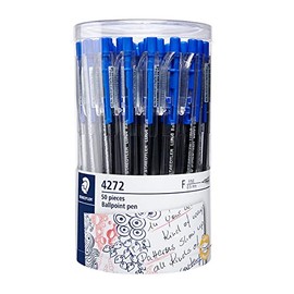 Staedtler Office Ballpoint Pen Set (Ballpoint Pen, Blue, Set of 50)