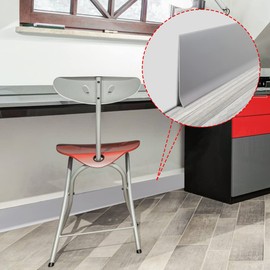 LSGCQ Flexible Baseboard Molding Trim 4 Inch x 40 Feet Self-Adhesive Vinyl Wall Base Peel and Stick Cove Base Rubber Wall Moulding Trim (Gray)